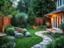 design front yard, backyard, home garden as landscape