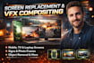 do screen replacement and motion tracking in your video