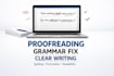 proofread and improve grammar, spelling, and readability