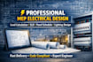 design mep electrical systems, load calculations, sld, and panel schedules