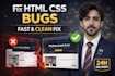 fix HTML CSS bugs and responsive issues