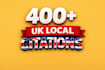 do uk local citations 400 plus manually