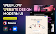 design or redesign  responsive webflow website using relume, figma to webflow