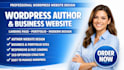 build wordpress author website, author landing page, business website, portfolio