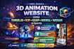 build a 3d animation website using three js, r3f, gsap, webgl, webar