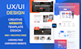 design creative one page website psd template