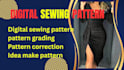 create professional digital sewing patterns in PDF and dxf