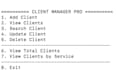 build a simple client management system using python