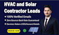 do b2b lead generation for hvac and solar contractors with verified email