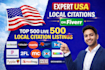 500 USA local citations for local seo