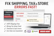 fix woocommerce usps shipping setup shopify wix tax configuration error fixing