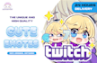 create cute chibi kawaii emotes or twitch stickers in 24 hr