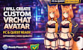 model high quality3d vrchat avatar, anime character, vtuber model