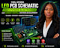 design led pcb schematic, high power electronic and current control system
