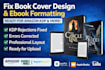 fix your book cover design, ebook formatting, kdp layout and fix kdp errors