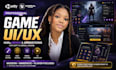 ui ux design, hud, menu and animation for unity or unreal engine game
