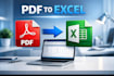 convert PDF to excel