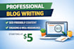 write SEO friendly blog posts and articles