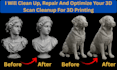 clean up, repair and optimize your 3d scan cleanup fix stl file for 3d printing