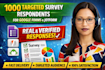 get 1000 targeted survey respondents via google forms jotform questionnaire poll