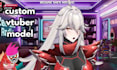 create a custom 2d 3d vtuber model with full rigging, vrm, and streaming setup