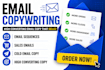 write high converting email copy email sequence and sales copy