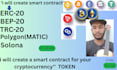 create bep20 or erc20 crypto token with smart contract