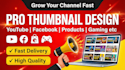 design high CTR yutube tumbnails to boost views and clicks