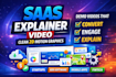 create saas explainer video with clean 2d motion graphics