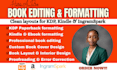 do book formatting, paperback formatting, amazon kdp, book editing