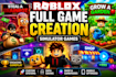do roblox full game creation, steal a brainrot, grow a garden or simulator game