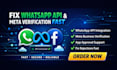 fix meta business verification, whatsapp api integration with fast app approval