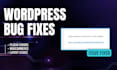 fix wordpress issues, plugin bugs and website errors