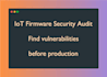 perform iot firmware security audit and risk analysis