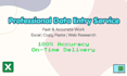 do data entry, typing, excel, pdf conversion