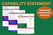 design a government capability statement business capability statement