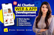 develop ai website, ai mobile app ai chatbot, and custom ai software