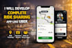 develop complete ride sharing app like uber