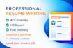 create a professional resume, CV and cover letter