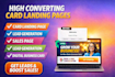 create a high converting card landing page for leads and sales