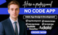 flutterflow no code app mvp app development bubble io app adalo saas app builder