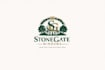 design a premium stone gate windows logo with timeless elegance