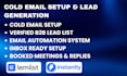 set up cold email campaign, inbox warm up, copywriting and lead generation