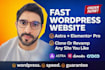 build wordpress website astra pro theme elementor pro crocoblock wp rocket rank