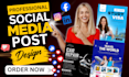 design modern and professional social media posts