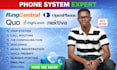 setup 3cx, ringcentral, twilio, ghl or voip call center system with IVR