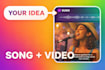 create an ai song and ready to upload youtube video