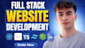 create a website development as full stack developer