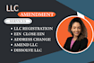 us llc amendment llc address change dissolve llc, amend llc apply ein close ein