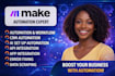 do make com automation, integromat made com make com, automation on make